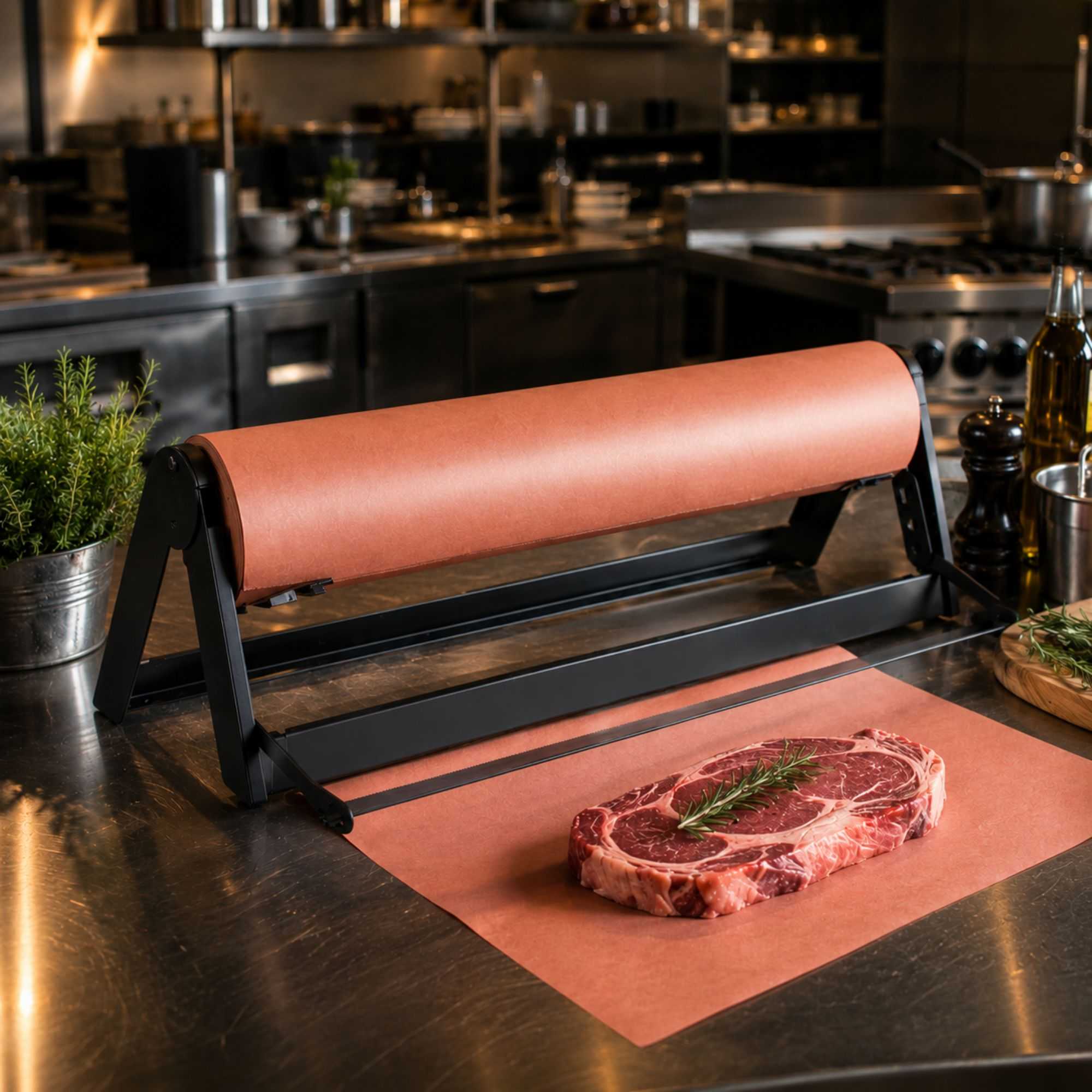 Chef 101 Pink / Peach 40# Butcher Paper Roll - 24" x 175' - 1 count box