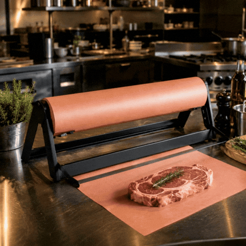 Chef 101 Pink / Peach 40# Butcher Paper Roll - 24" x 175' - 1 count box