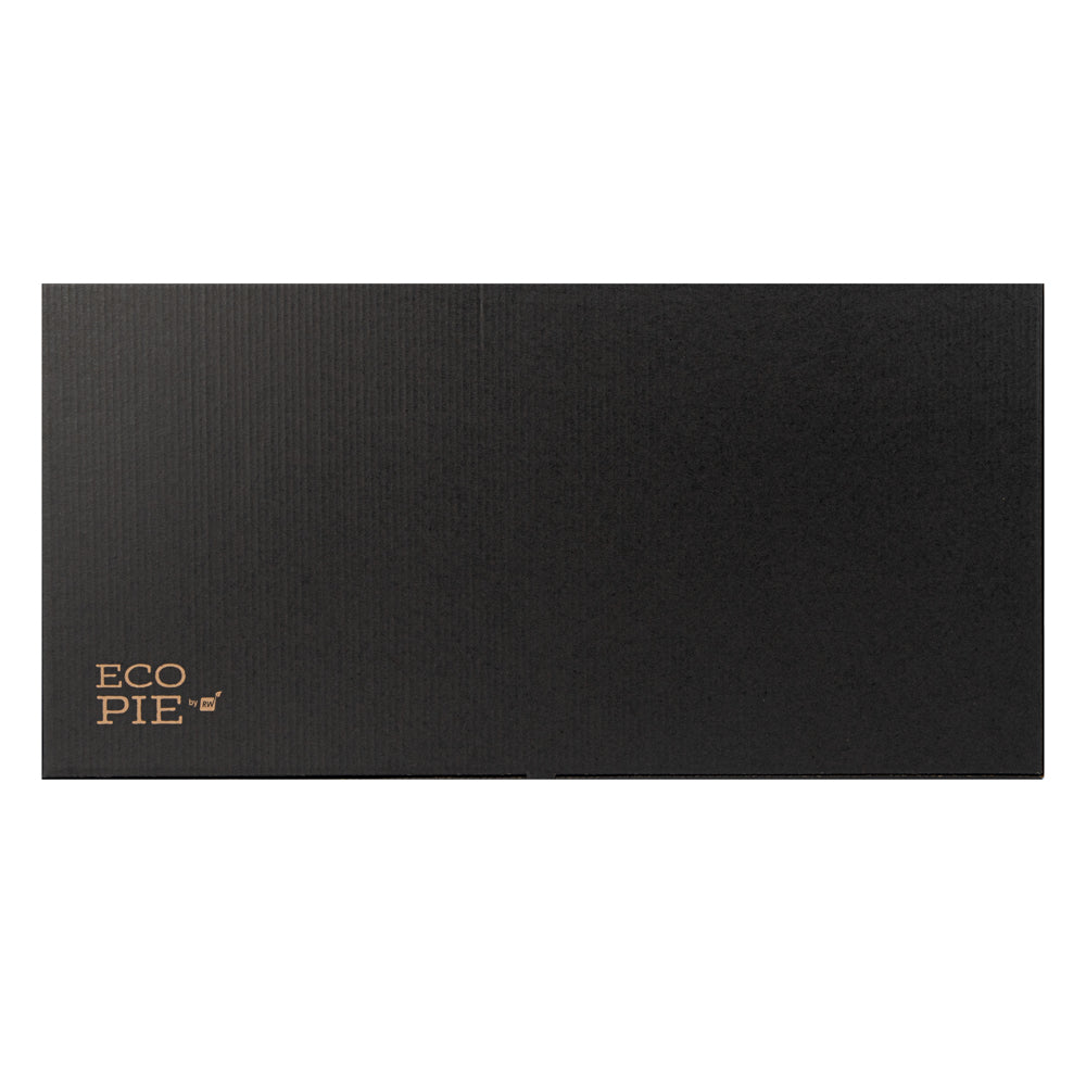 Eco Pie Kraft and Black Paper Corrugated Flatbread Box - 24" x 8" x 2" - 50 count box