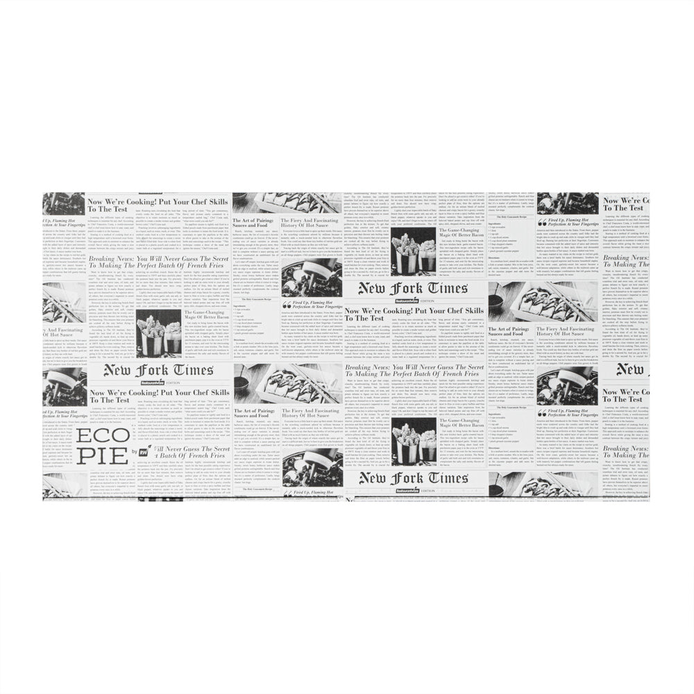 Eco Pie Newsprint and White Paper Corrugated Flatbread Box - 24" x 8" x 2" - 50 count box