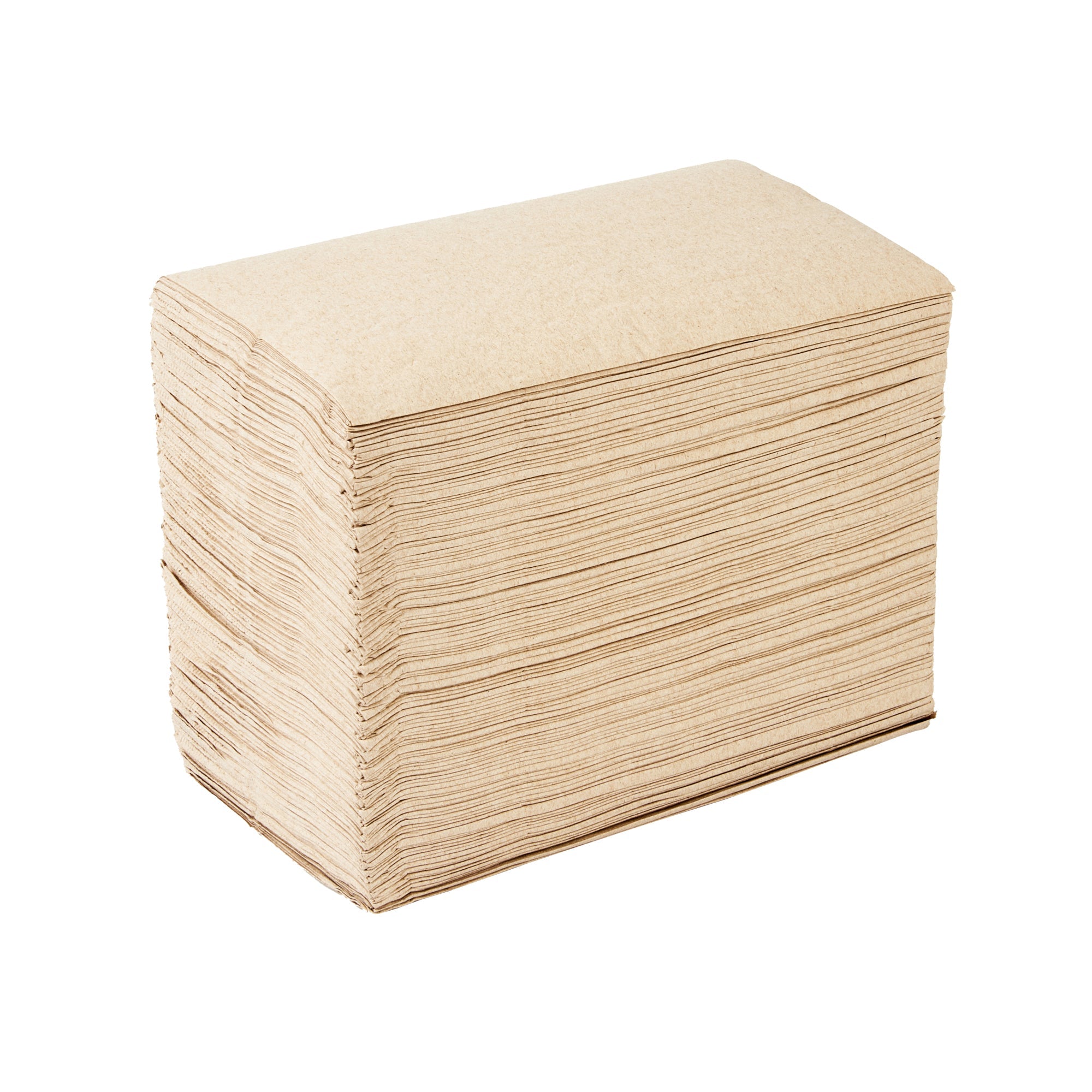 Saving Nature Rectangle Kraft Paper Dinner Napkin - 2-Ply - 17" x 15" - 150 count box