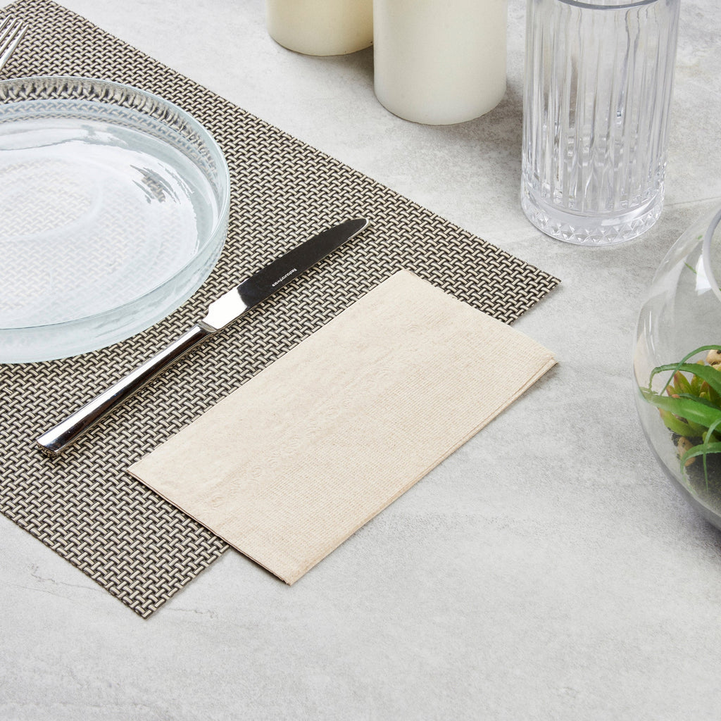 Saving Nature Rectangle Kraft Paper Dinner Napkin - 2-Ply - 17" x 15" - 3000 count box