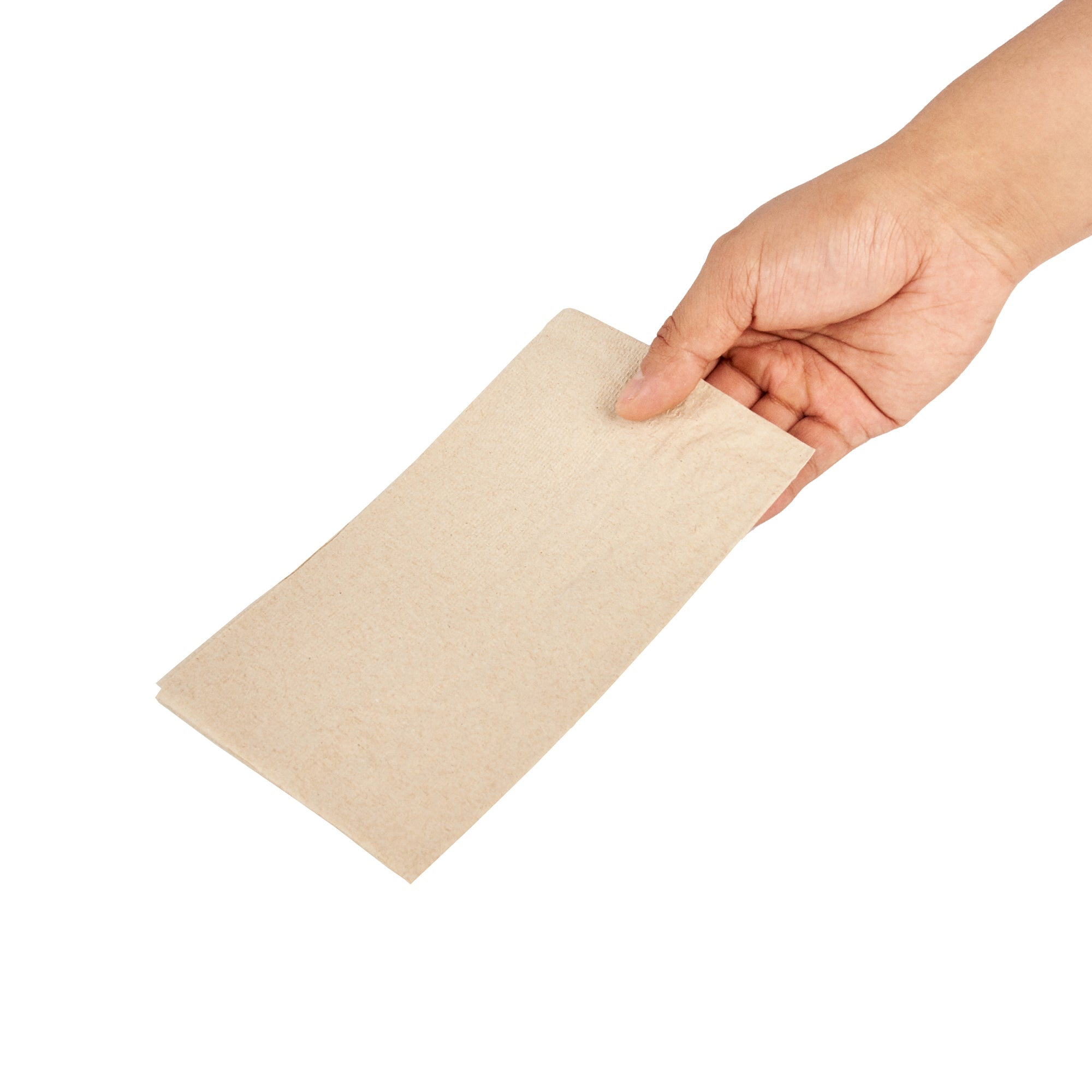 Saving Nature Rectangle Kraft Paper Dinner Napkin - 2-Ply - 17" x 15" - 3000 count box
