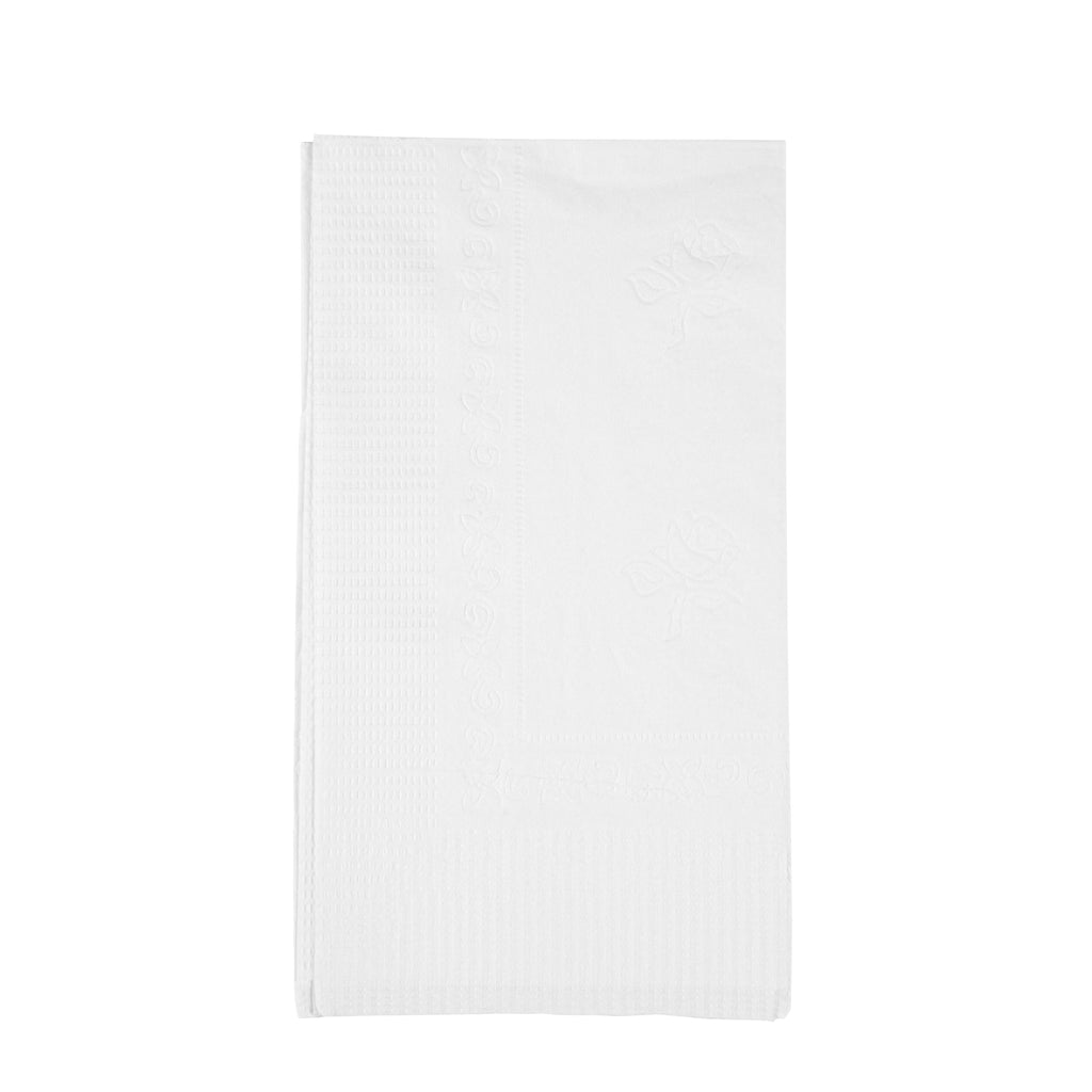 Saving Nature Rectangle White Paper Dinner Napkin - 2-Ply - 17" x 15" - 150 count box
