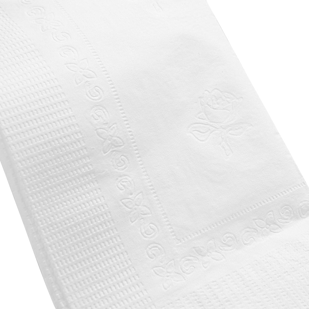 Saving Nature Rectangle White Paper Dinner Napkin - 2-Ply - 17" x 15" - 150 count box
