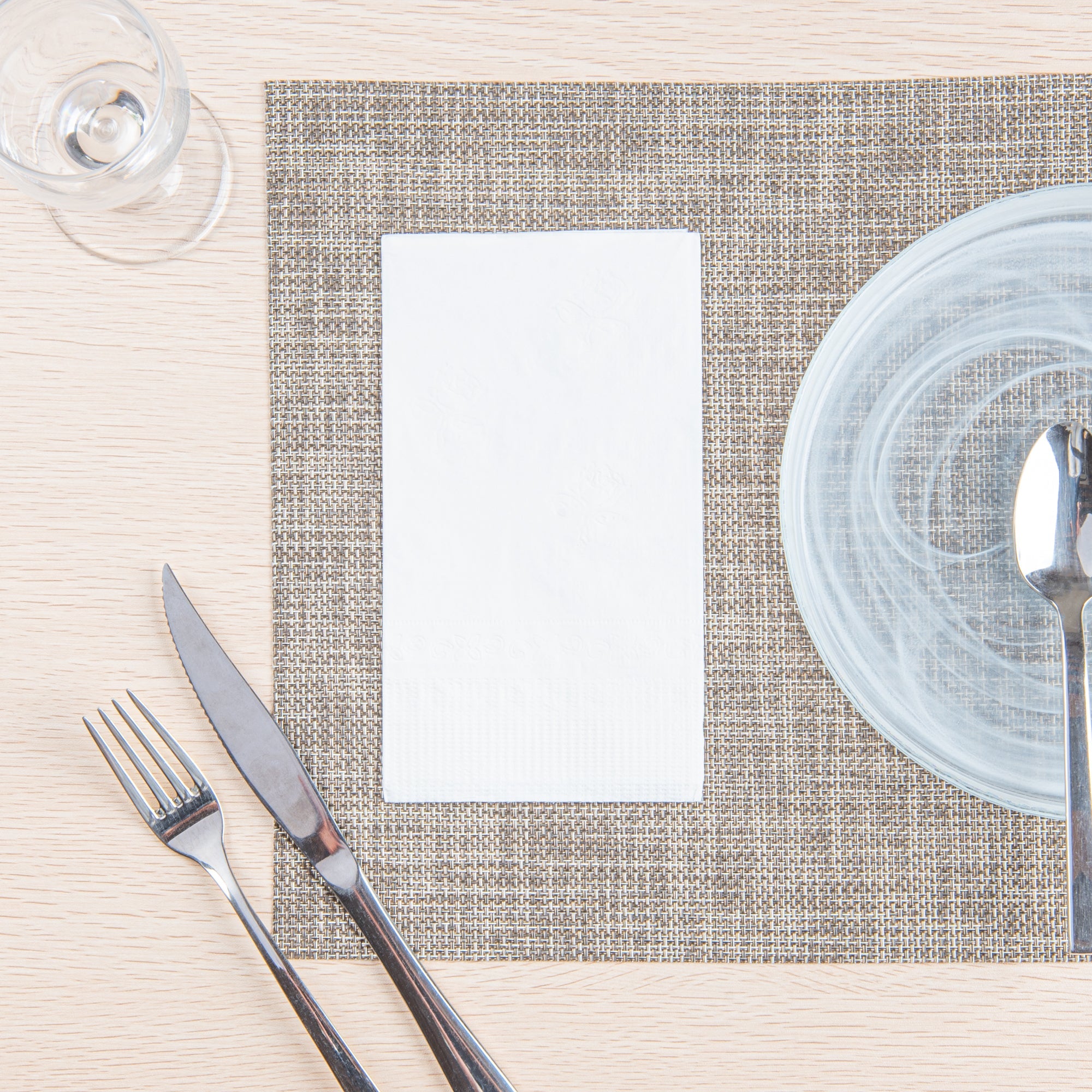 Saving Nature Rectangle White Paper Dinner Napkin - 2-Ply - 17" x 15" - 3000 count box