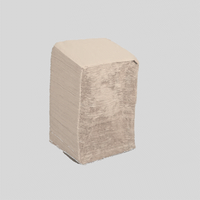 Saving Nature Square Kraft Paper Cocktail Napkin - 1-Ply - 9" x 9" - 4000 count box