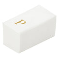 Luxenap Rectangle Gold Letter P White Paper Linen-Feel Guest Towel / Napkin - Air Laid, Sans Serif Font - 15 3/4" x 8" - 50 count box