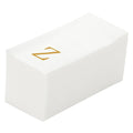 Luxenap Rectangle Gold Letter Z White Paper Linen-Feel Guest Towel / Napkin - Air Laid, Sans Serif Font - 15 3/4" x 8" - 50 count box
