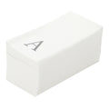 Luxenap Rectangle Silver Letter A White Paper Linen-Feel Guest Towel / Napkin - Air Laid, Sans Serif Font - 15 3/4" x 8" - 50 count box