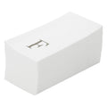 Luxenap Rectangle Silver Letter F White Paper Linen-Feel Guest Towel / Napkin - Air Laid, Sans Serif Font - 15 3/4" x 8" - 50 count box