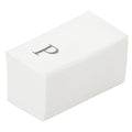 Luxenap Rectangle Silver Letter P White Paper Linen-Feel Guest Towel / Napkin - Air Laid, Sans Serif Font - 15 3/4" x 8" - 50 count box
