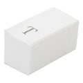 Luxenap Rectangle Silver Letter T White Paper Linen-Feel Guest Towel / Napkin - Air Laid, Sans Serif Font - 15 3/4" x 8" - 50 count box