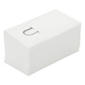 Luxenap Rectangle Silver Letter U White Paper Linen-Feel Guest Towel / Napkin - Air Laid, Sans Serif Font - 15 3/4" x 8" - 50 count box