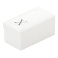 Luxenap Rectangle Silver Letter X White Paper Linen-Feel Guest Towel / Napkin - Air Laid, Sans Serif Font - 15 3/4" x 8" - 50 count box