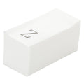 Luxenap Rectangle Silver Letter Z White Paper Linen-Feel Guest Towel / Napkin - Air Laid, Sans Serif Font - 15 3/4" x 8" - 50 count box