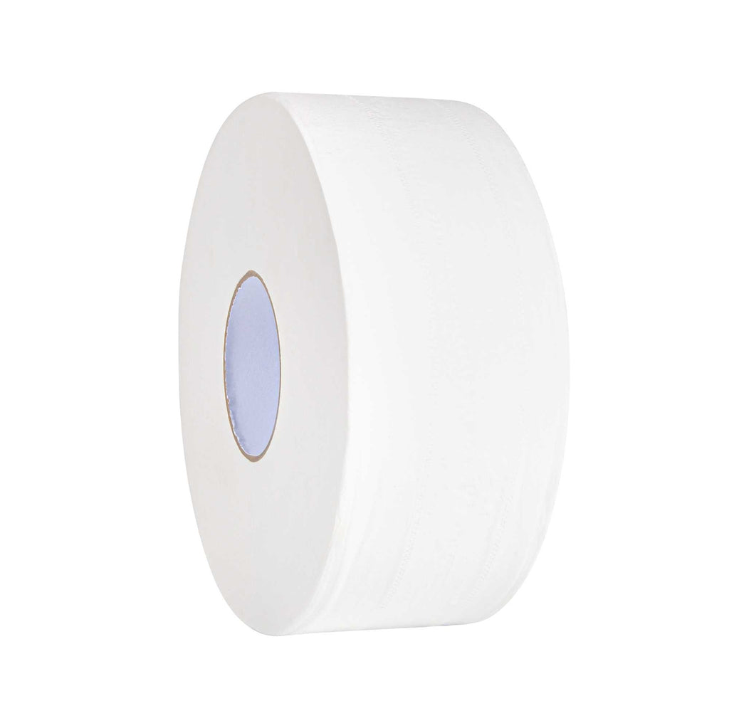 Clean Tek Professional White Toilet Paper Roll - 3-Ply - 655' x 3 3/4" - 12 count box