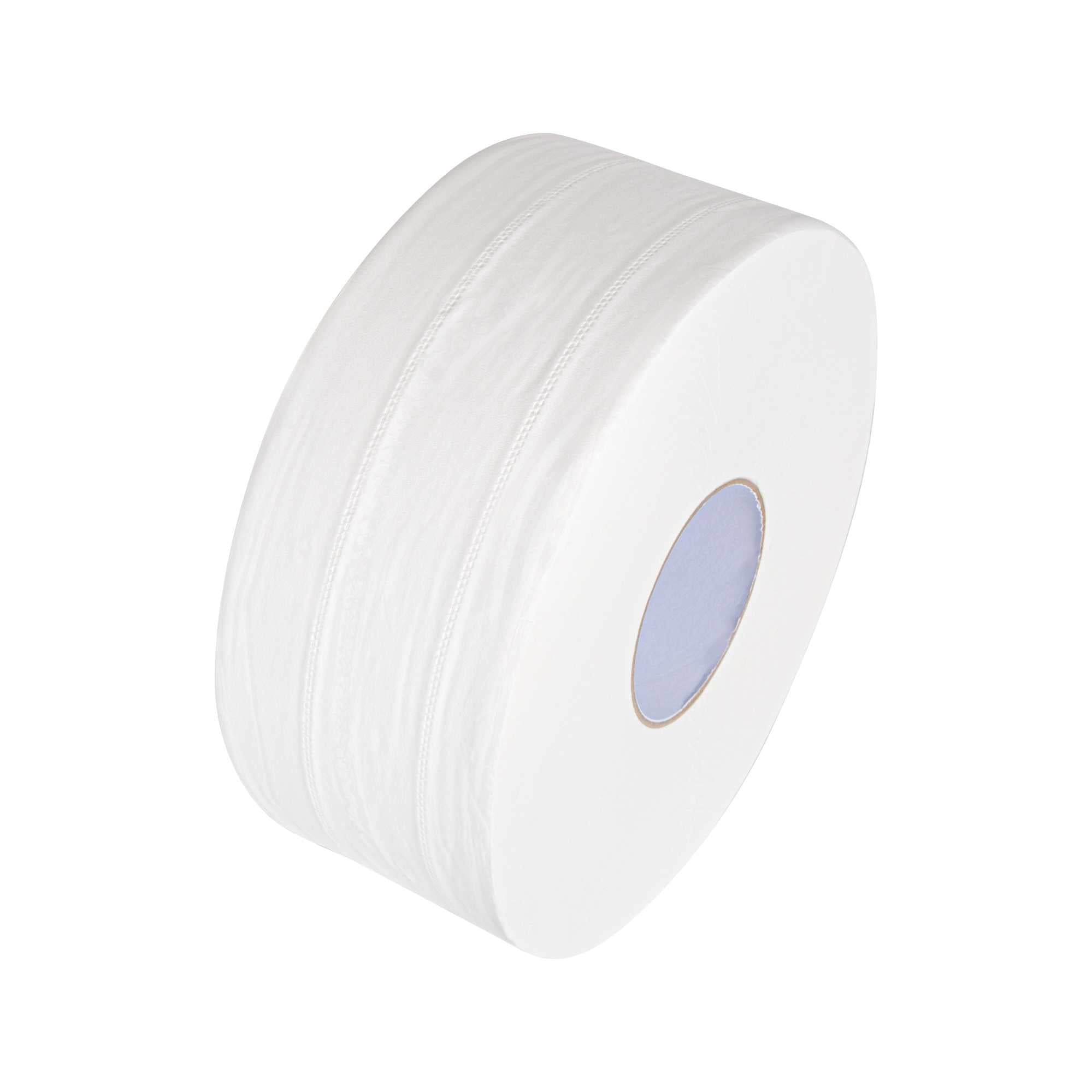 Clean Tek Professional White Toilet Paper Roll - 3-Ply - 655' x 3 3/4" - 12 count box