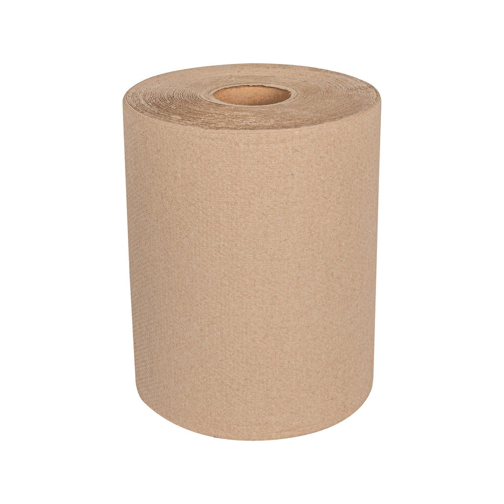 Clean Tek Professional Kraft Paper Towel Roll - 1-Ply - 600' x 8" - 12 count box