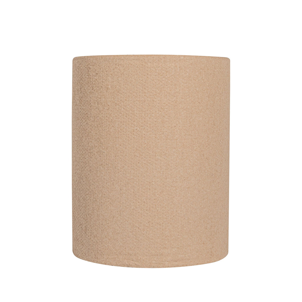 Clean Tek Professional Kraft Paper Towel Roll - 1-Ply - 600' x 8" - 12 count box