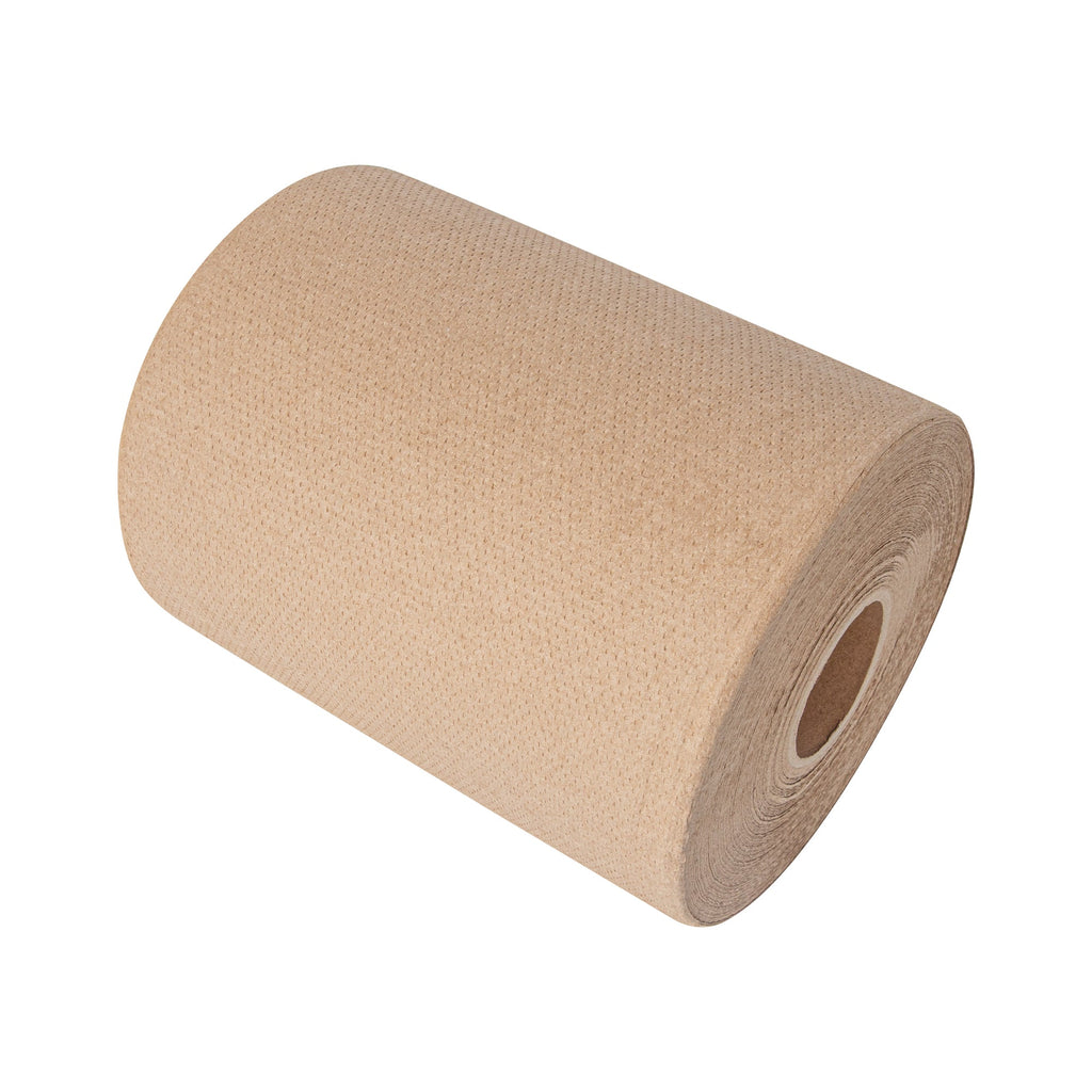 Clean Tek Professional Kraft Paper Towel Roll - 1-Ply - 600' x 8" - 12 count box