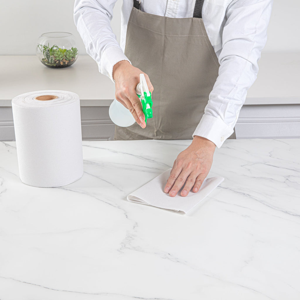 Clean Tek Professional White Paper Towel Roll - 1-Ply - 600' x 8" - 1 count box