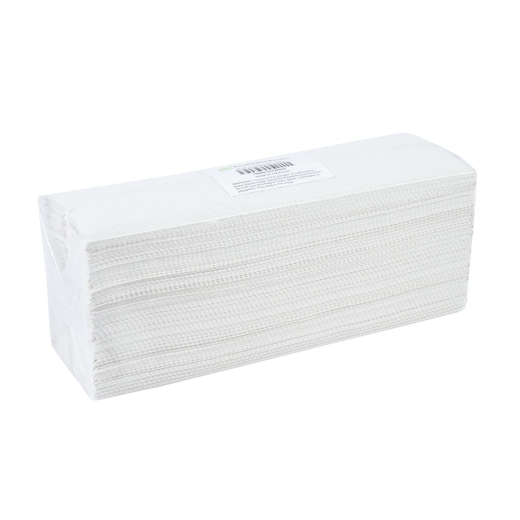 Clean Tek Professional White C-Fold Paper Towel - 1-Ply - 11 1/2" x 9 1/2" - 2400 count box