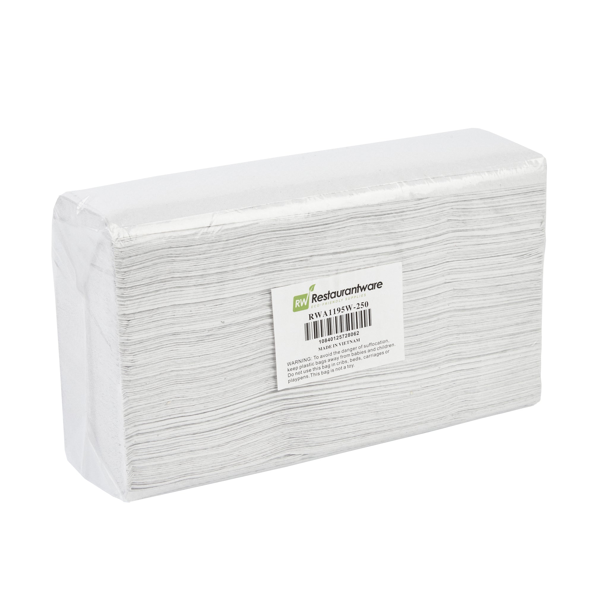 Clean Tek Professional White M-Fold Paper Towel - 1-Ply - 9 1/2" x 9 1/4" - 4000 count box