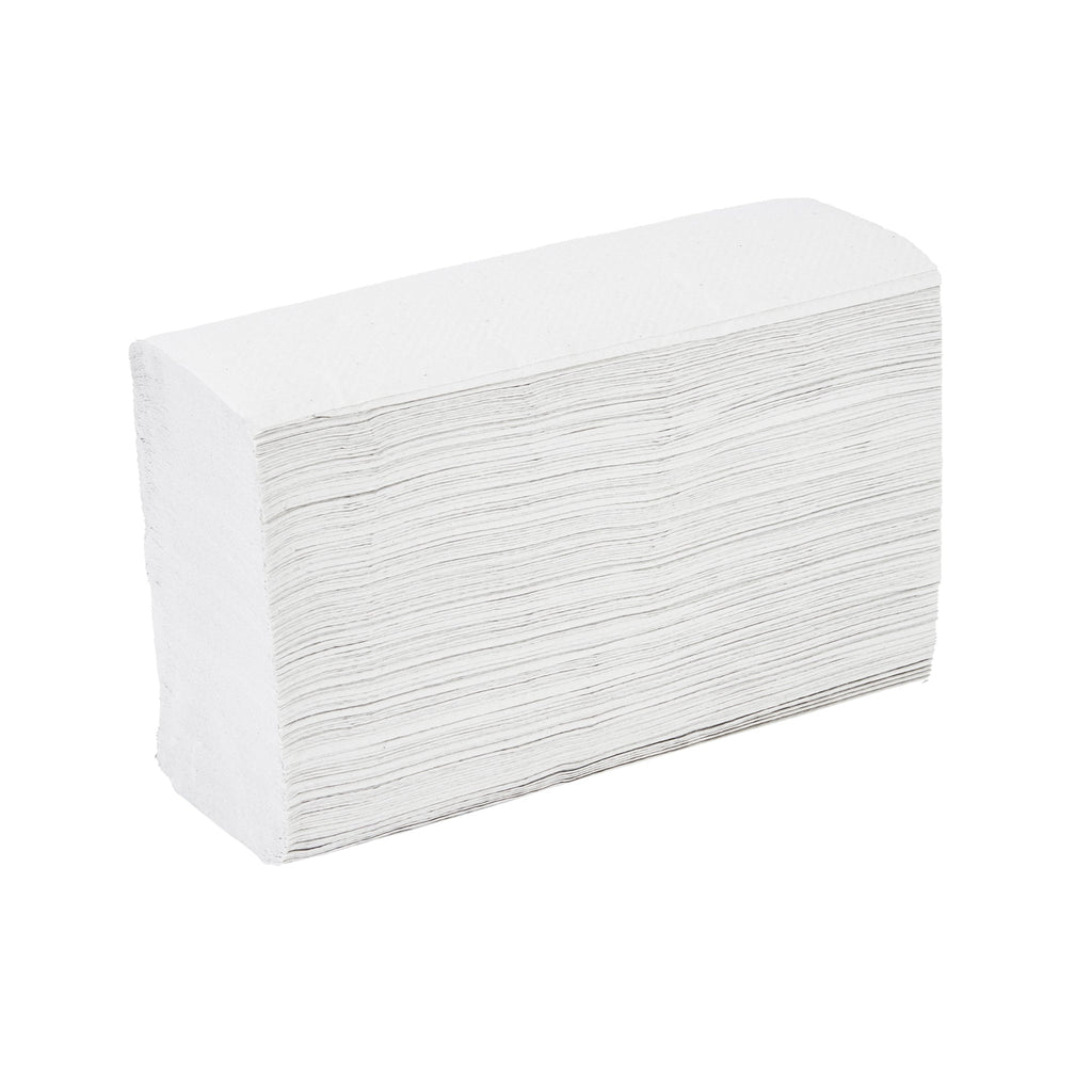 Clean Tek Professional White M-Fold Paper Towel - 1-Ply - 9 1/2" x 9 1/4" - 4000 count box