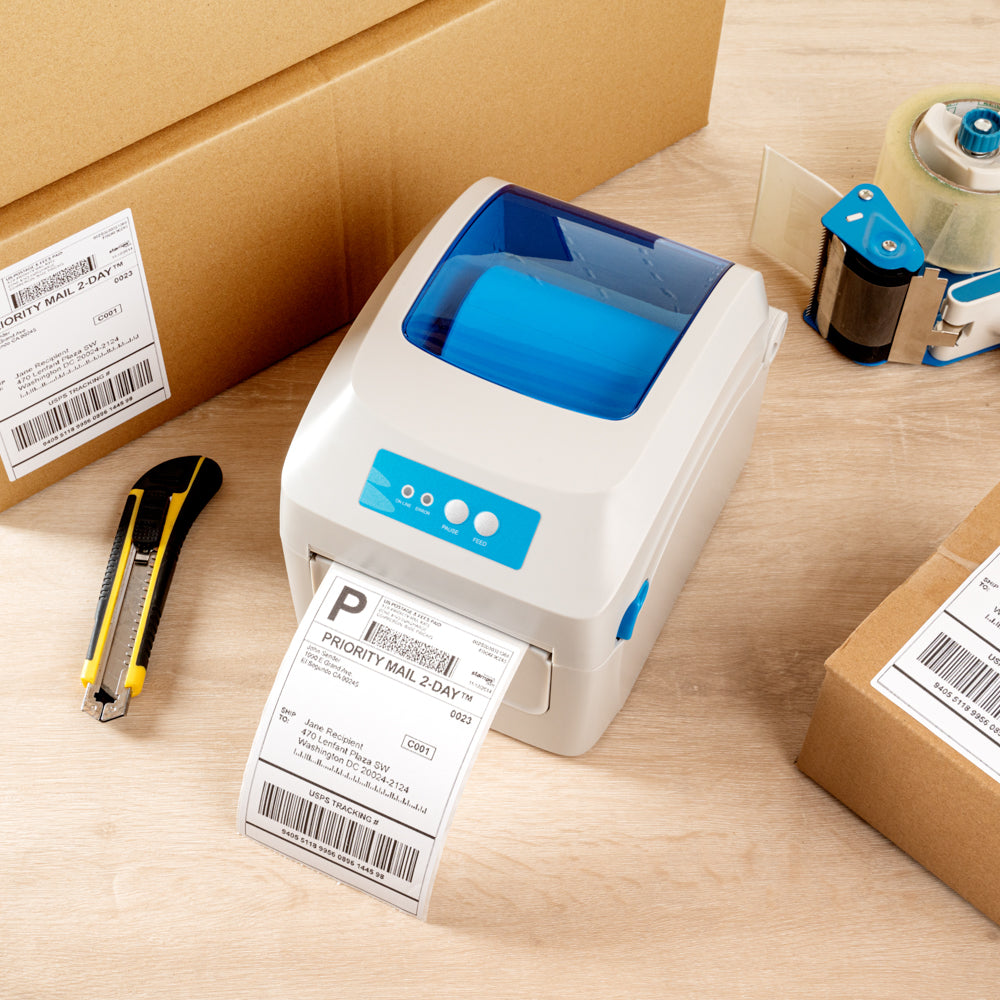 Label Tek White Paper Direct Thermal Label - 6" x 4" - 250 Labels x 10 Rolls