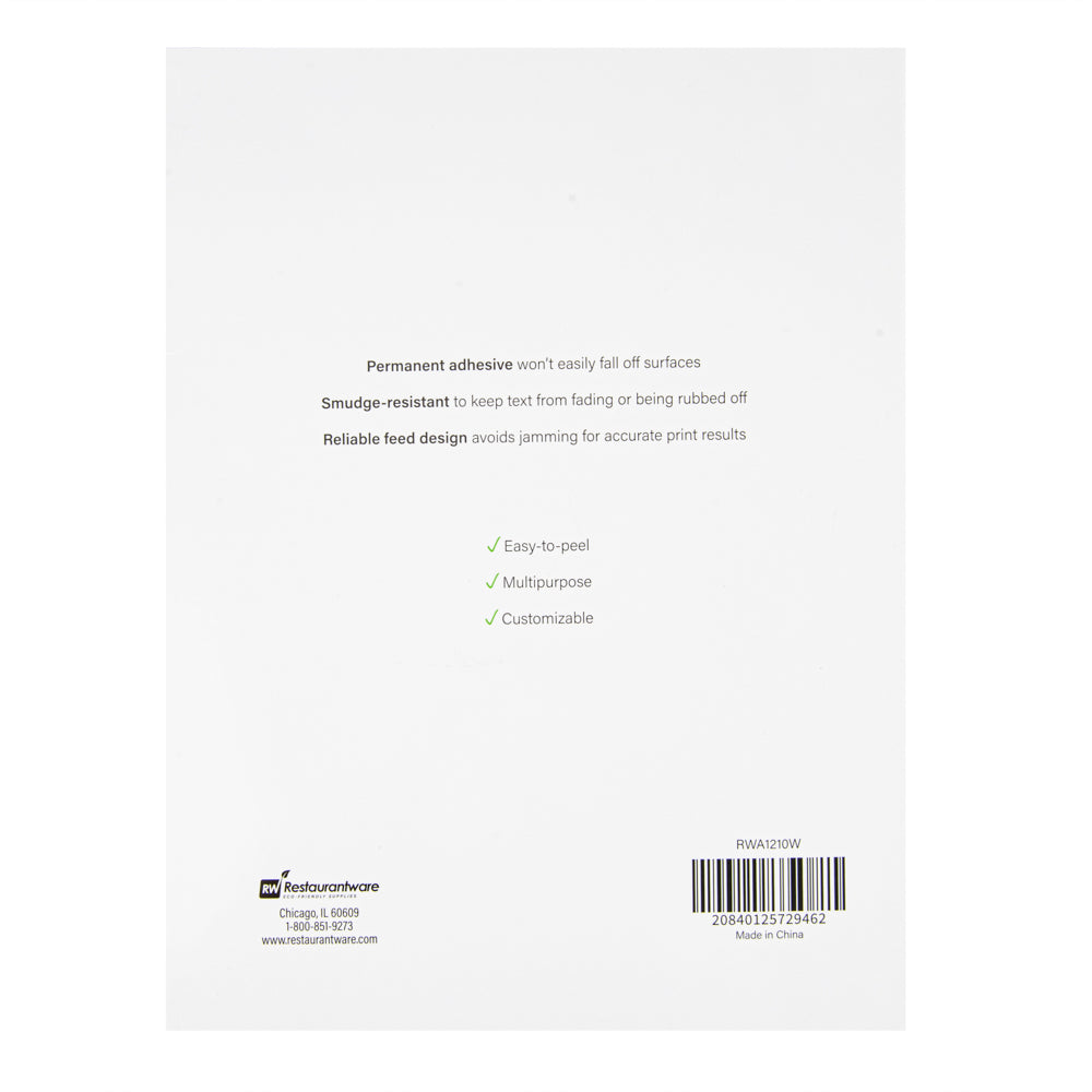 Label Tek White Paper Printable Address Label - 2 3/4" x 1" - 750 labels