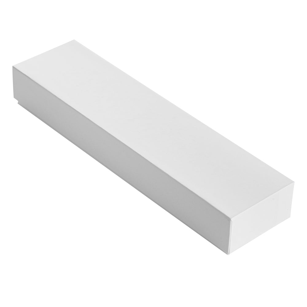 Sweet Vision Rectangle White Paper Candy / Chocolate Boxes - 6 Compartments - 10 3/4" x 2 3/4" x 1 1/2" - 10 count box