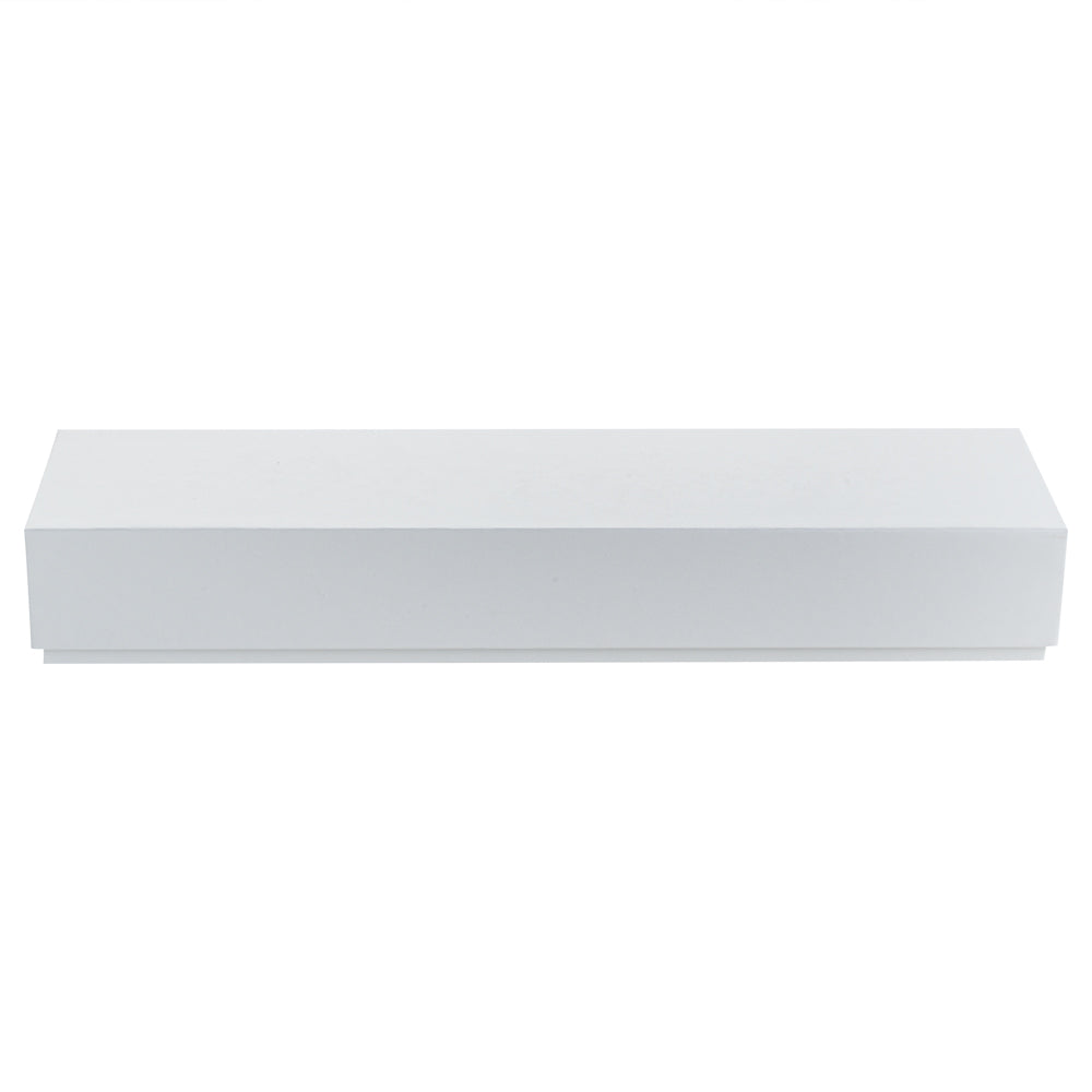 Sweet Vision Rectangle White Paper Candy / Chocolate Boxes - 6 Compartments - 10 3/4" x 2 3/4" x 1 1/2" - 10 count box