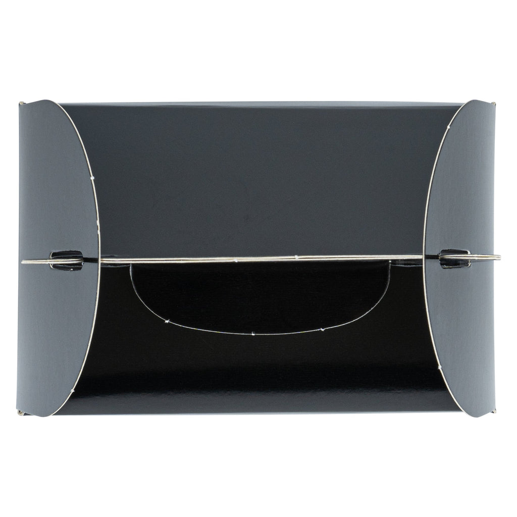 Bio Tek Black Paper Gable Box / Take Out Container - Greaseproof - 4" x 2 1/2" x 2 1/2" - 100 count box