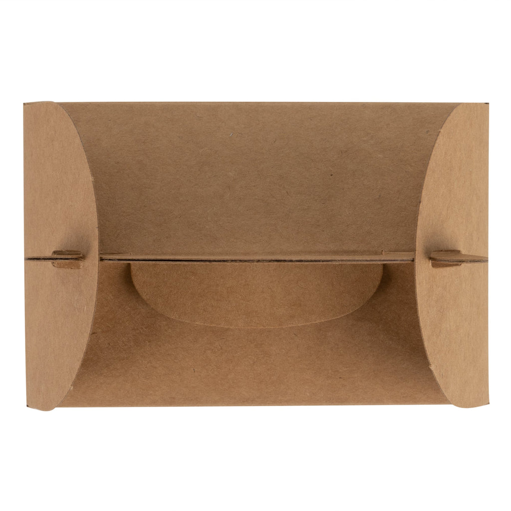 Bio Tek Kraft Paper Gable Box / Take Out Container - Greaseproof - 4" x 2 1/2" x 2 1/2" - 100 count box
