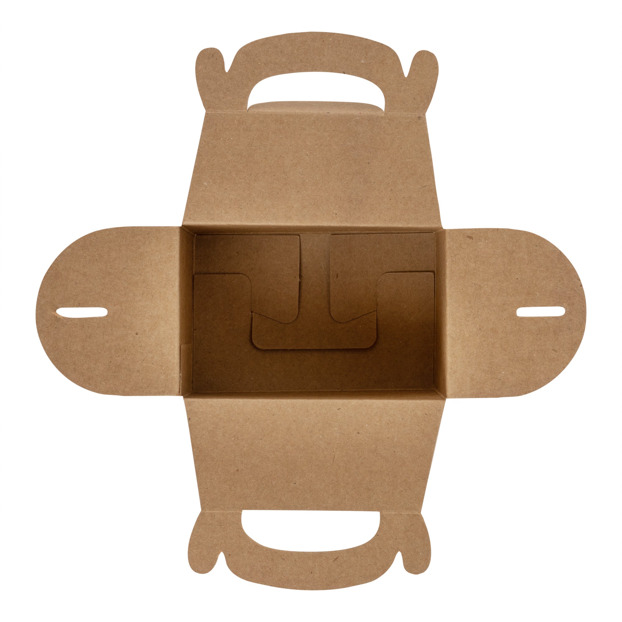 Bio Tek Kraft Paper Gable Box / Take Out Container - Greaseproof - 4" x 2 1/2" x 2 1/2" - 100 count box