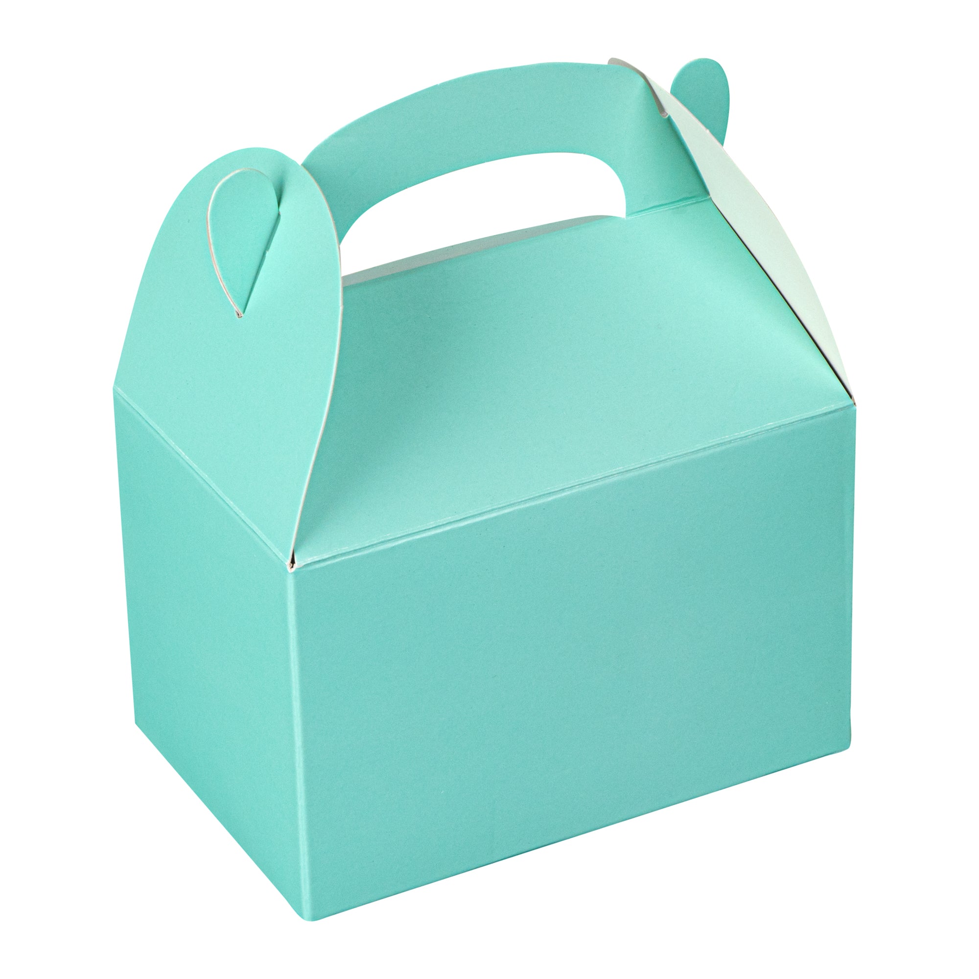 Bio Tek Turquoise Paper Gable Box / Take Out Container - Compostable - 4" x 2 1/2" x 2 1/2" - 100 count box