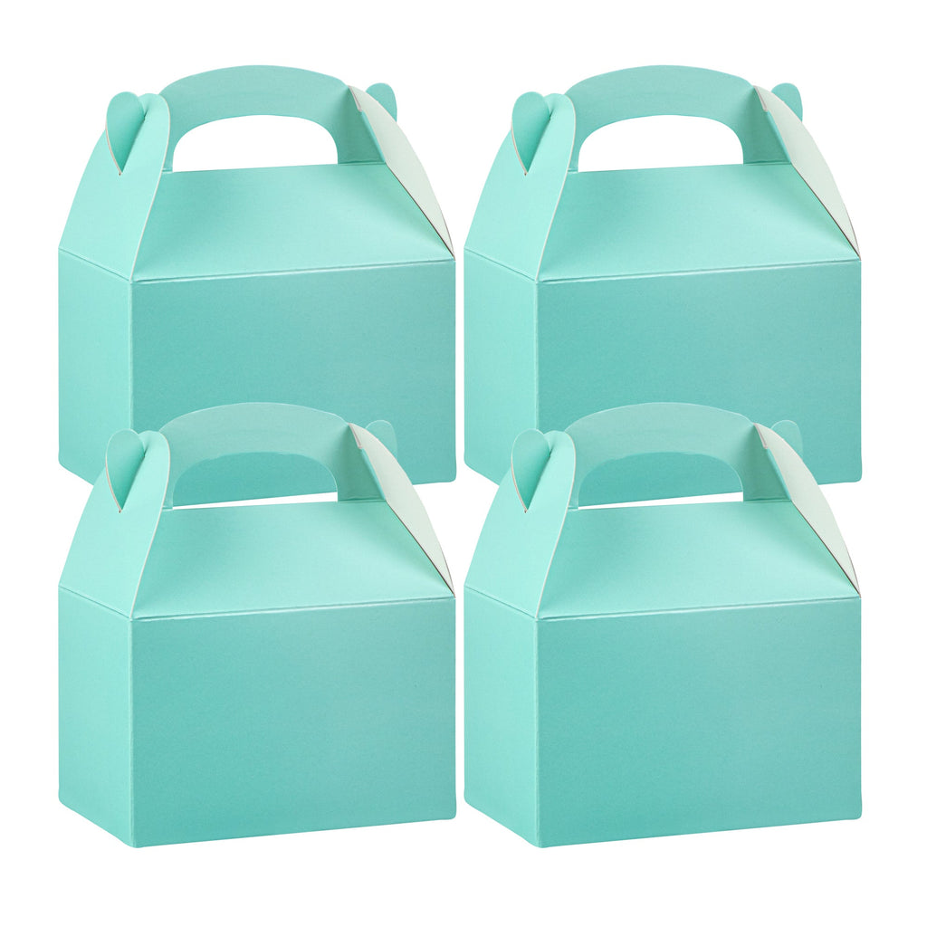 Bio Tek Turquoise Paper Gable Box / Take Out Container - Compostable - 4" x 2 1/2" x 2 1/2" - 100 count box
