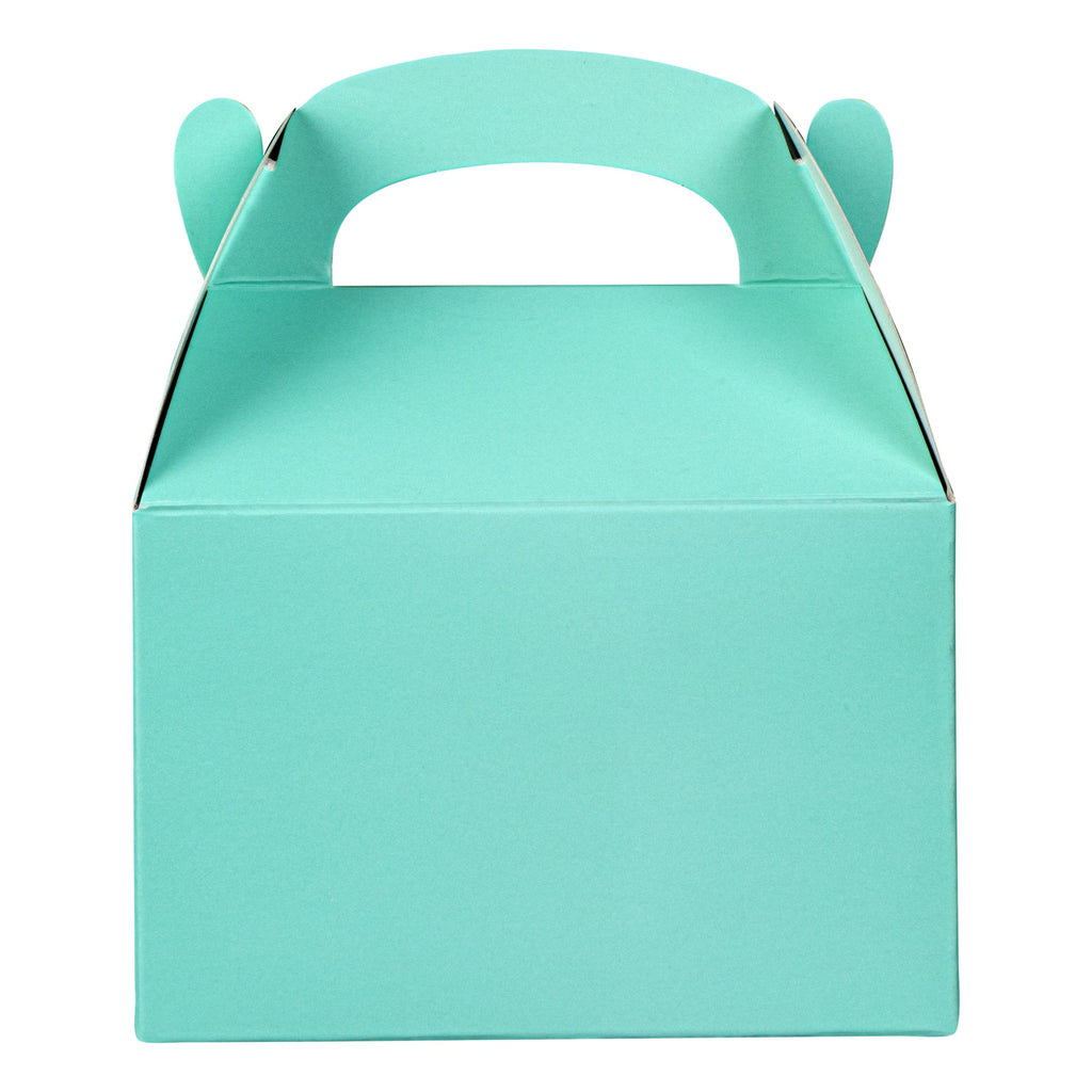 Bio Tek Turquoise Paper Gable Box / Take Out Container - Compostable - 4" x 2 1/2" x 2 1/2" - 100 count box