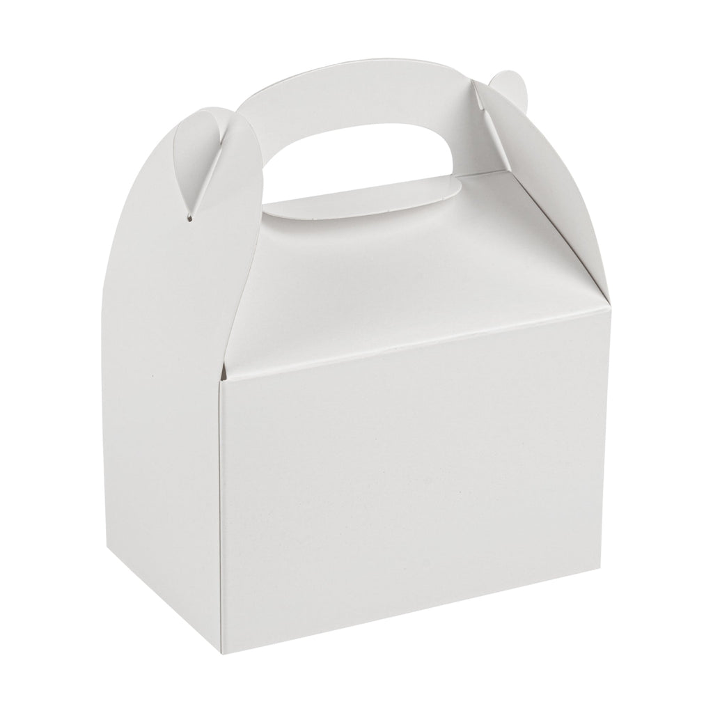 Bio Tek White Paper Gable Box / Take Out Container - Greaseproof - 4" x 2 1/2" x 2 1/2" - 100 count box