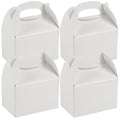Bio Tek White Paper Gable Box / Take Out Container - Greaseproof - 4" x 2 1/2" x 2 1/2" - 25 count box