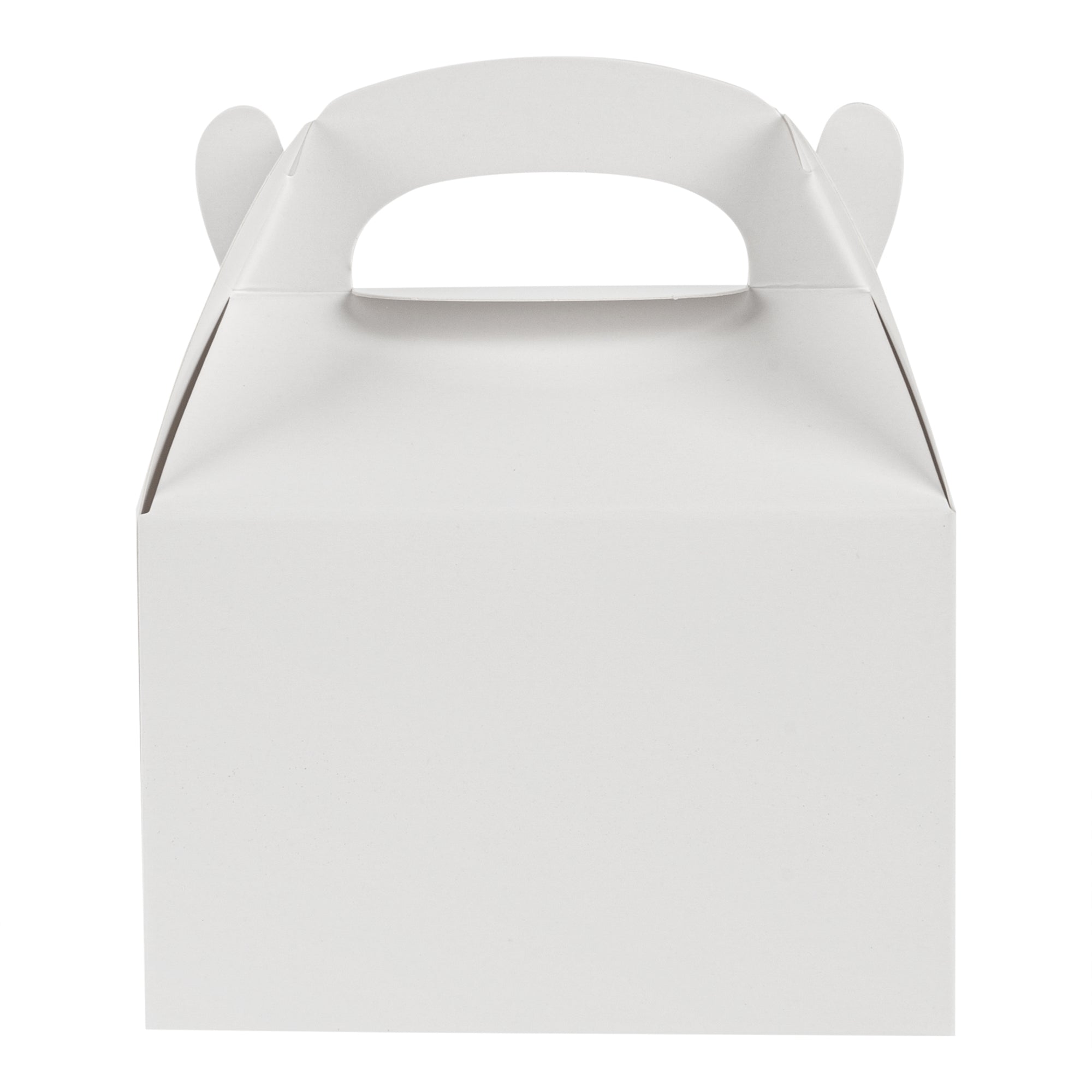 Bio Tek White Paper Gable Box / Take Out Container - Greaseproof - 4" x 2 1/2" x 2 1/2" - 25 count box