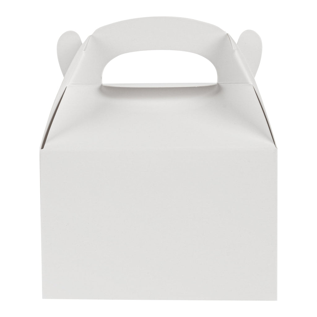 Bio Tek White Paper Gable Box / Take Out Container - Greaseproof - 4" x 2 1/2" x 2 1/2" - 100 count box