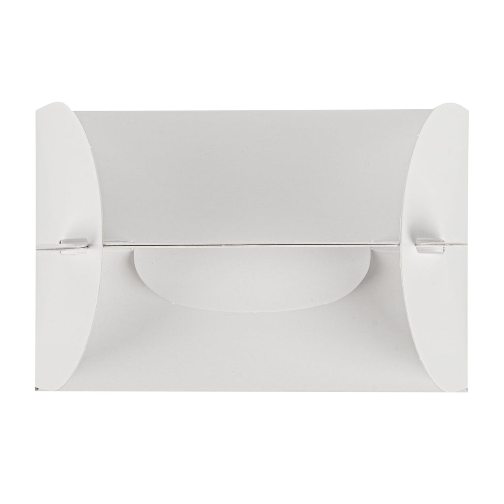 Bio Tek White Paper Gable Box / Take Out Container - Greaseproof - 4" x 2 1/2" x 2 1/2" - 100 count box
