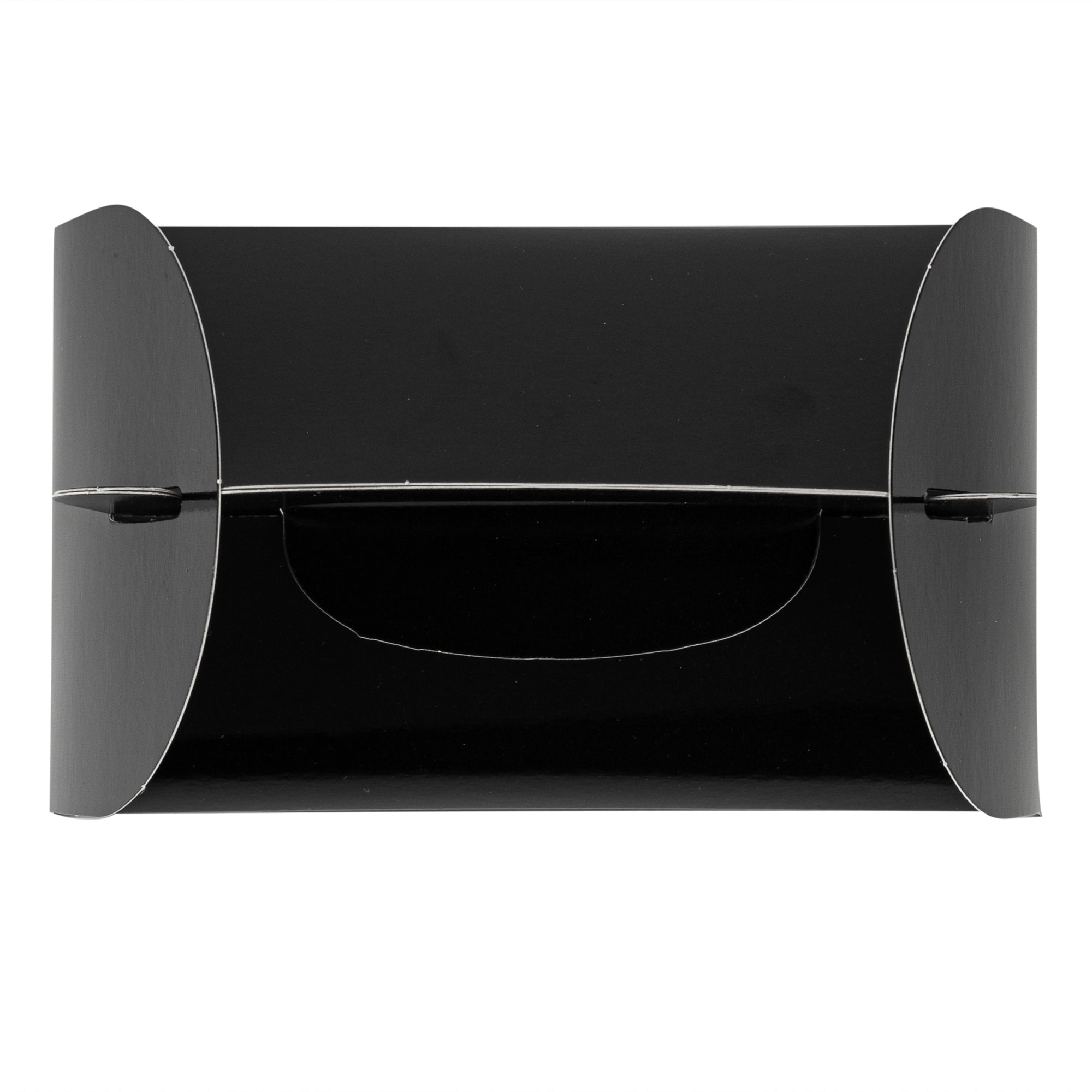 Bio Tek Black Paper Gable Box / Take Out Container - Greaseproof - 6" x 3 1/2" x 3 1/2" - 100 count box