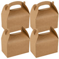 Bio Tek Kraft Paper Gable Box / Take Out Container - Greaseproof - 6" x 3 1/2" x 3 1/2" - 25 count box