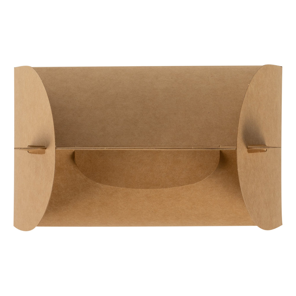 Bio Tek Kraft Paper Gable Box / Take Out Container - Greaseproof - 6" x 3 1/2" x 3 1/2" - 100 count box