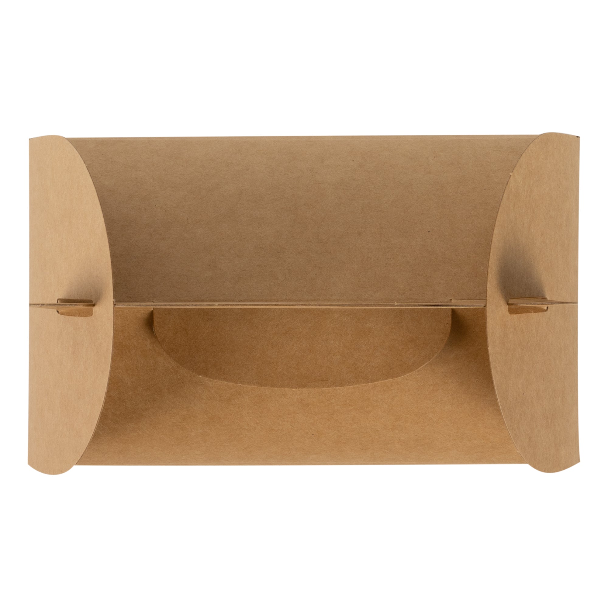 Bio Tek Kraft Paper Gable Box / Take Out Container - Greaseproof - 6" x 3 1/2" x 3 1/2" - 100 count box