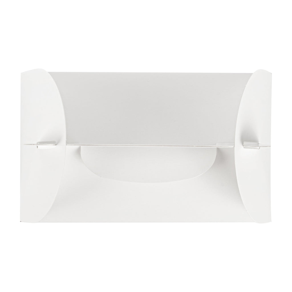 Bio Tek White Paper Gable Box / Take Out Container - Greaseproof - 6" x 3 1/2" x 3 1/2" - 100 count box