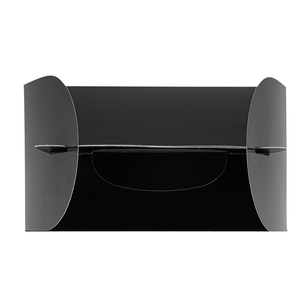 Bio Tek Black Paper Gable Box / Take Out Container - Greaseproof - 8 1/2" x 4 3/4" x 5 1/2" - 100 count box
